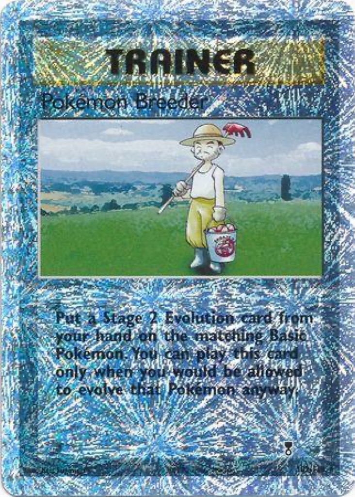 Reverse Holo Pokémon Breeder 102/110, Legendary Collection Pokémon card
