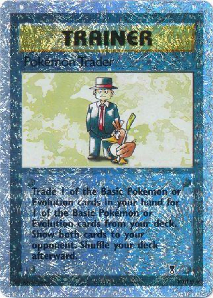 Reverse Holo Pokémon Trader 103/110, Legendary Collection Pokémon card