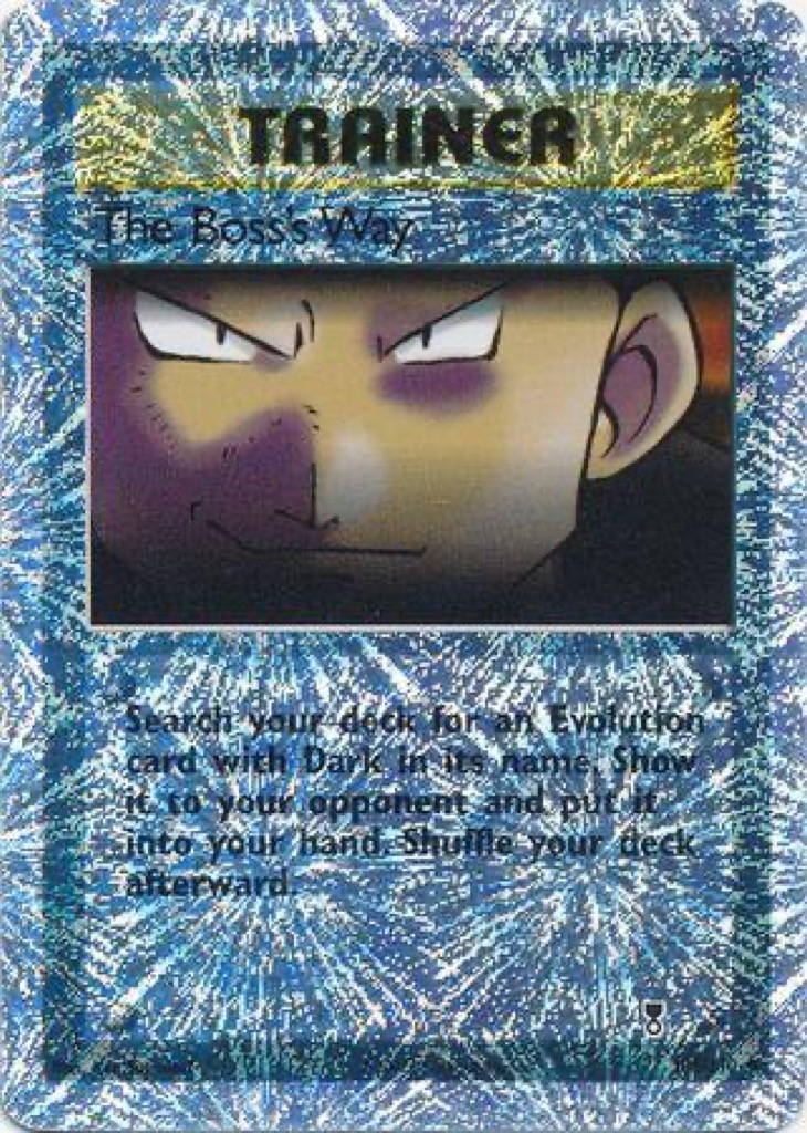 Reverse Holo The Boss's Way 105/110, Legendary Collection Pokémon card