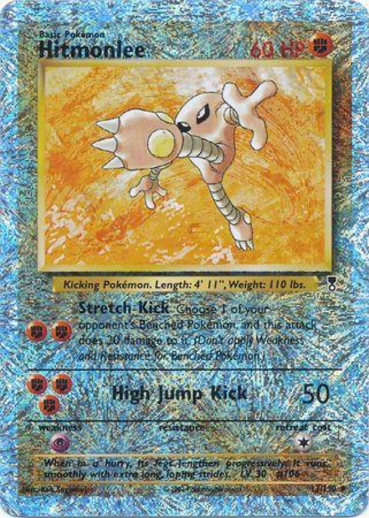 Reverse Holo Hitmonlee 13/110, Legendary Collection Pokémon card