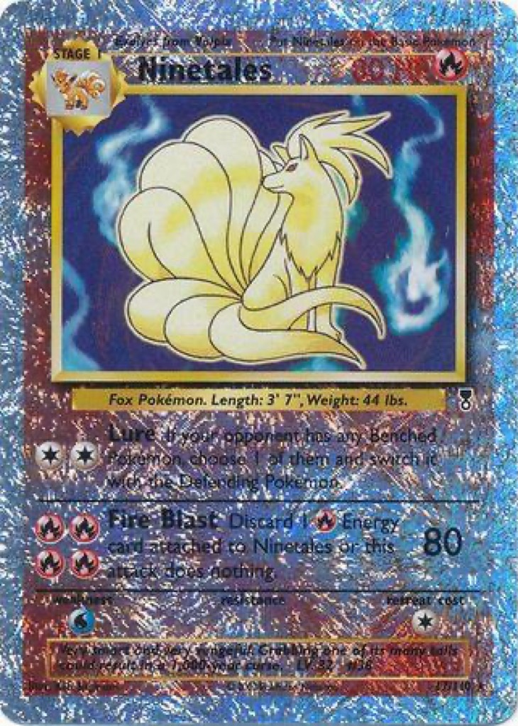 Reverse Holo Ninetales 17/110, Legendary Collection Pokémon card