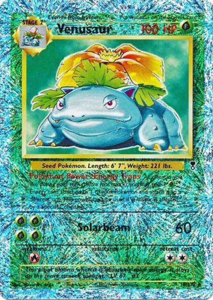 Reverse Holo Venusaur 18/110, Legendary Collection Pokémon card