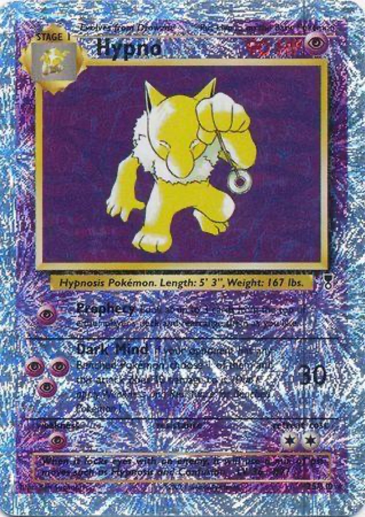 Reverse Holo Hypno 25/110, Legendary Collection Pokémon card