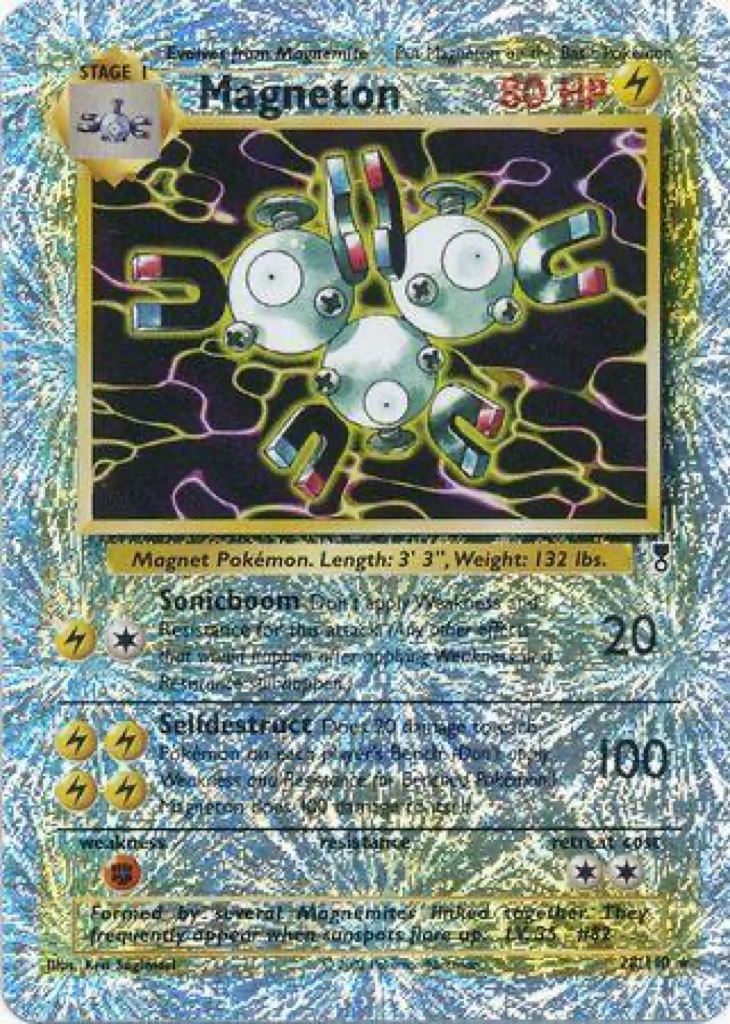 Reverse Holo Magneton 28/110, Legendary Collection Pokémon card