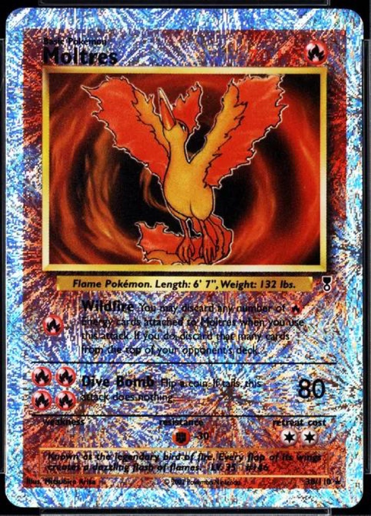 Reverse Holo Moltres 30/110, Legendary Collection Pokémon card