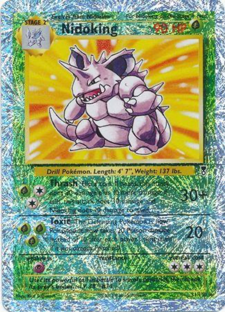 Reverse Holo Nidoking 31/110, Legendary Collection Pokémon card