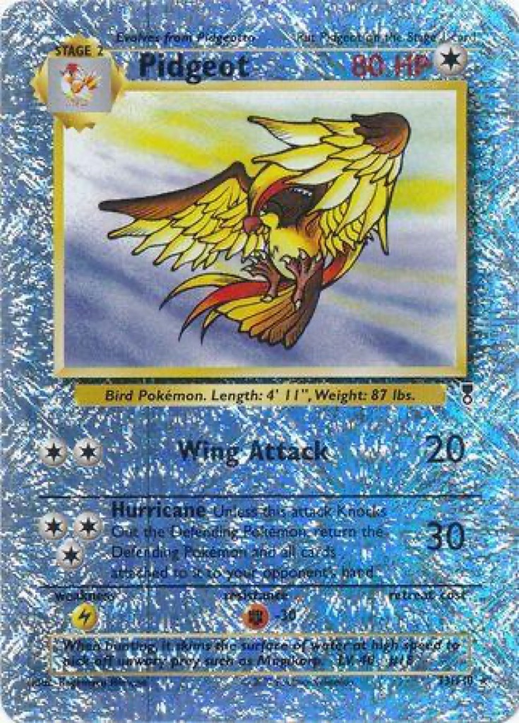 Reverse Holo Pidgeot 33/110, Legendary Collection Pokémon card