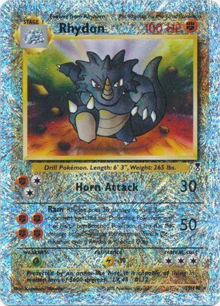 Reverse Holo Rhydon 35/110, Legendary Collection Pokémon card