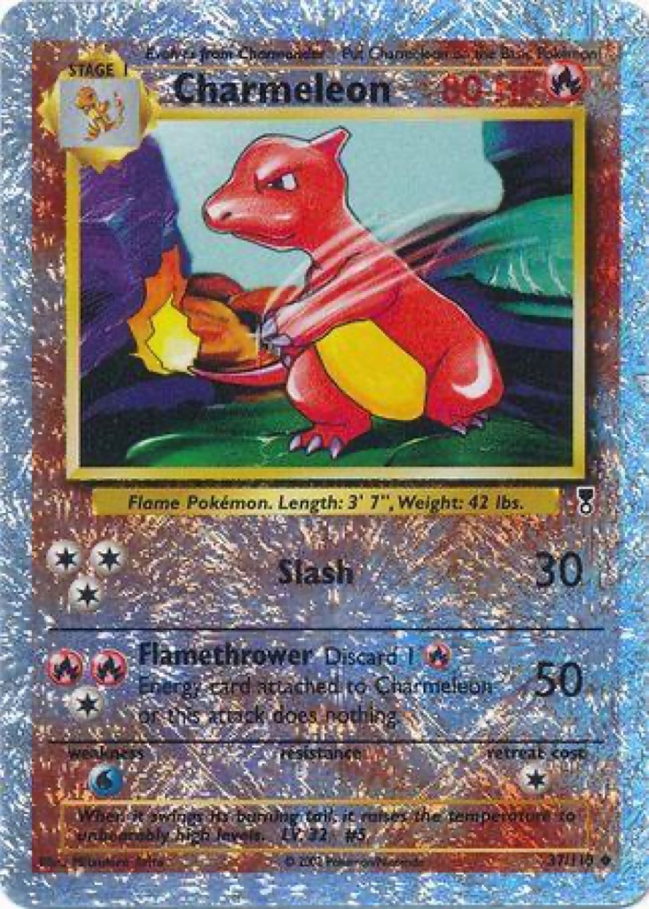 Reverse Holo Charmeleon 37/110, Legendary Collection Pokémon card