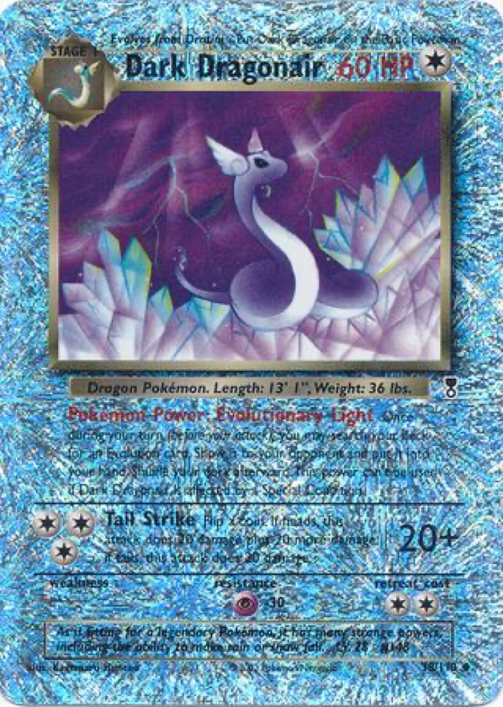 Reverse Holo Dark Dragonair 38/110, Legendary Collection Pokémon card