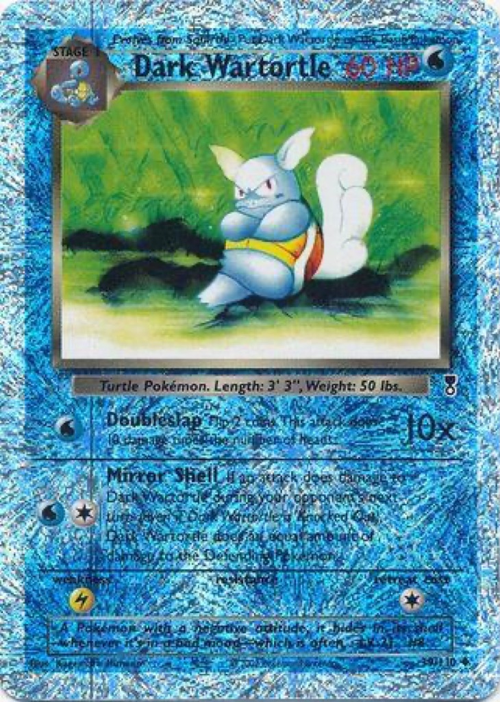 Reverse Holo Dark Wartortle 39/110, Legendary Collection Pokémon card