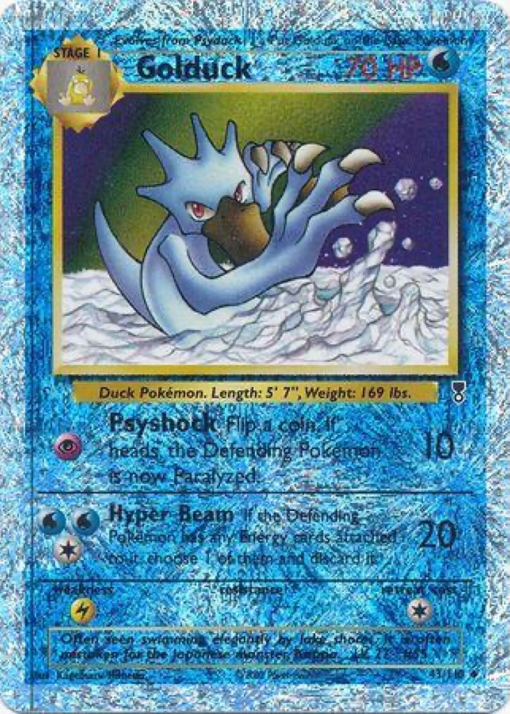 Reverse Holo Golduck 43/110, Legendary Collection Pokémon card