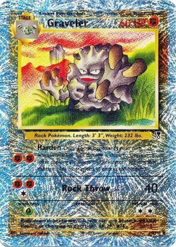 Reverse Holo Graveler 44/110, Legendary Collection Pokémon card