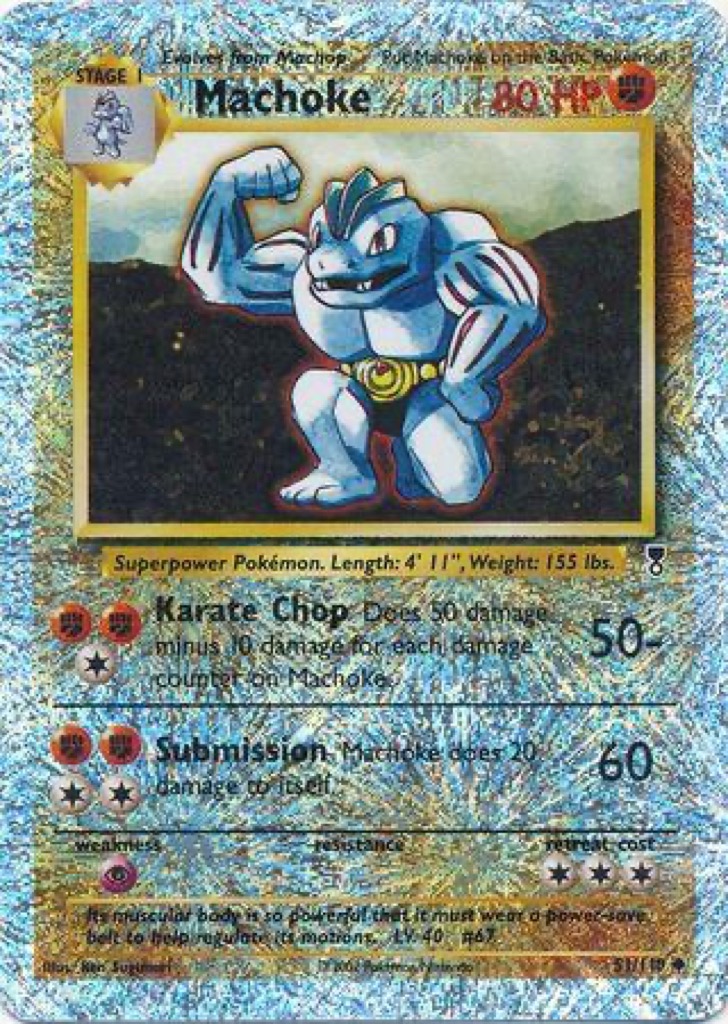 Reverse Holo Machoke 51/110, Legendary Collection Pokémon card