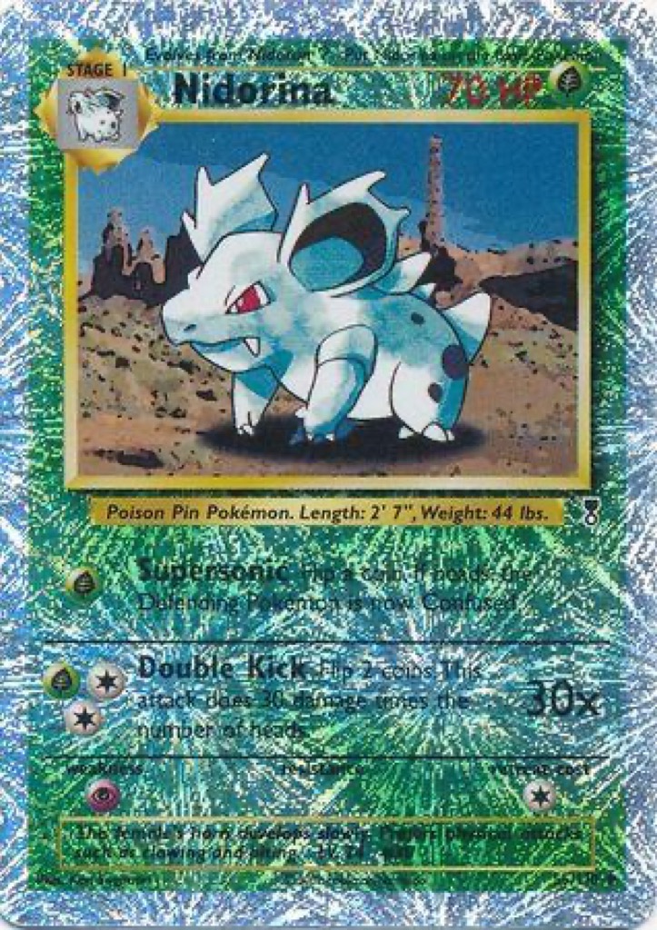 Reverse Holo Nidorina 55/110, Legendary Collection Pokémon card