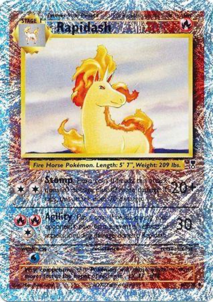 Reverse Holo Rapidash 60/110, Legendary Collection Pokémon card