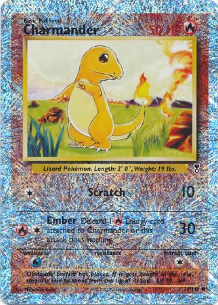 Reverse Holo Charmander 70/110, Legendary Collection Pokémon card