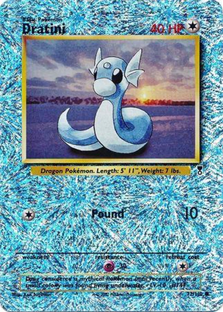 Reverse Holo Dratini 72/110, Legendary Collection Pokémon card