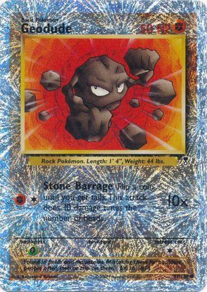Reverse Holo Geodude 77/110, Legendary Collection Pokémon card