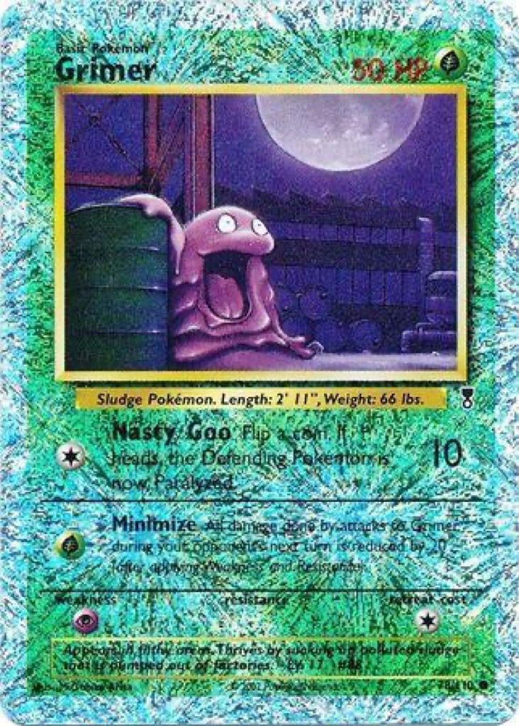 Reverse Holo Grimer 78/110, Legendary Collection Pokémon card