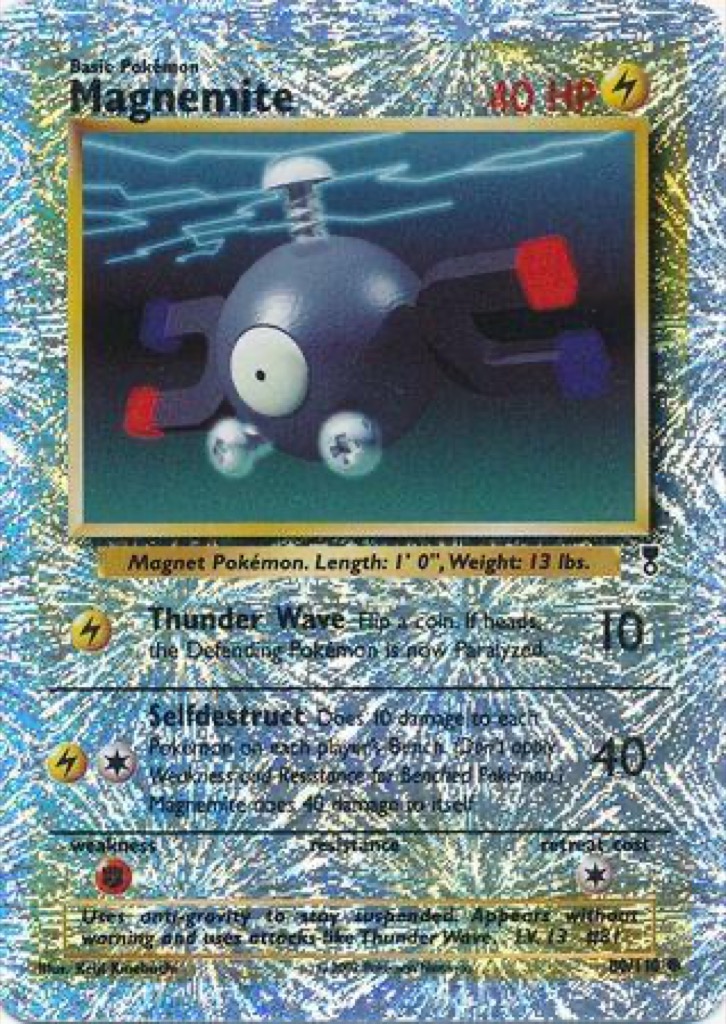 Reverse Holo Magnemite 80/110, Legendary Collection Pokémon card