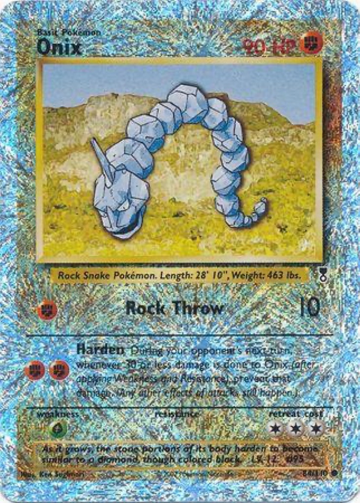 Reverse Holo Onix 84/110, Legendary Collection Pokémon card
