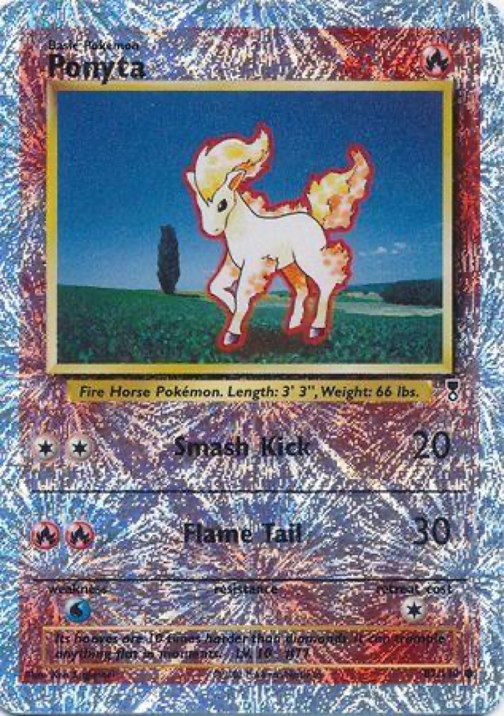 Reverse Holo Ponyta 87/110, Legendary Collection Pokémon card