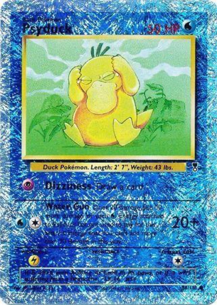 Reverse Holo Psyduck 88/110, Legendary Collection Pokémon card