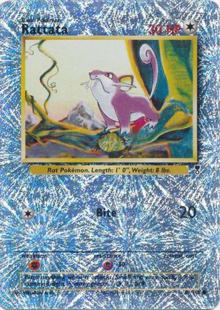 Reverse Holo Rattata 89/110, Legendary Collection Pokémon card