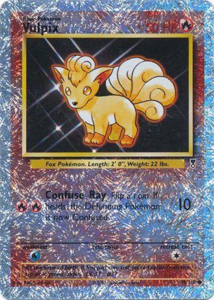 Reverse Holo Vulpix 98/110, Legendary Collection Pokémon card
