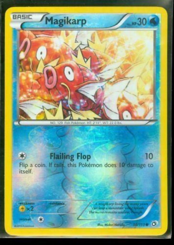 Reverse Holo Magikarp 30/113, Legendary Treasures Pokémon card