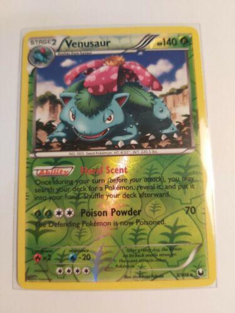 Reverse Holo Venusaur 3/108, Dark Explorers Pokémon card