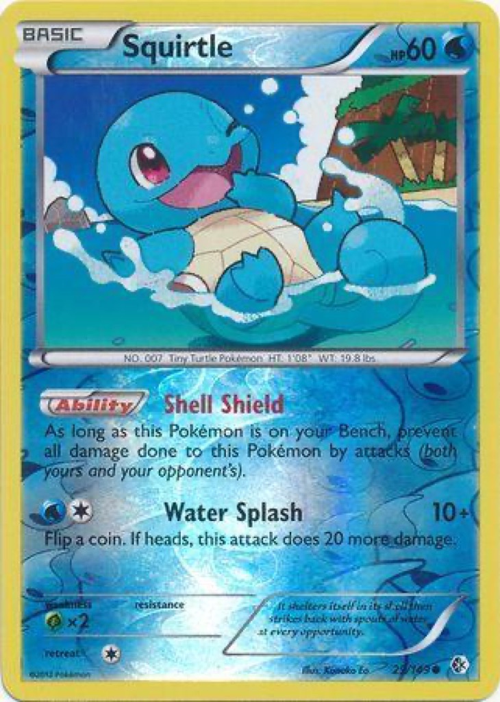 Reverse Holo Squirtle 29/149, Boundaries Crossed Pokémon card