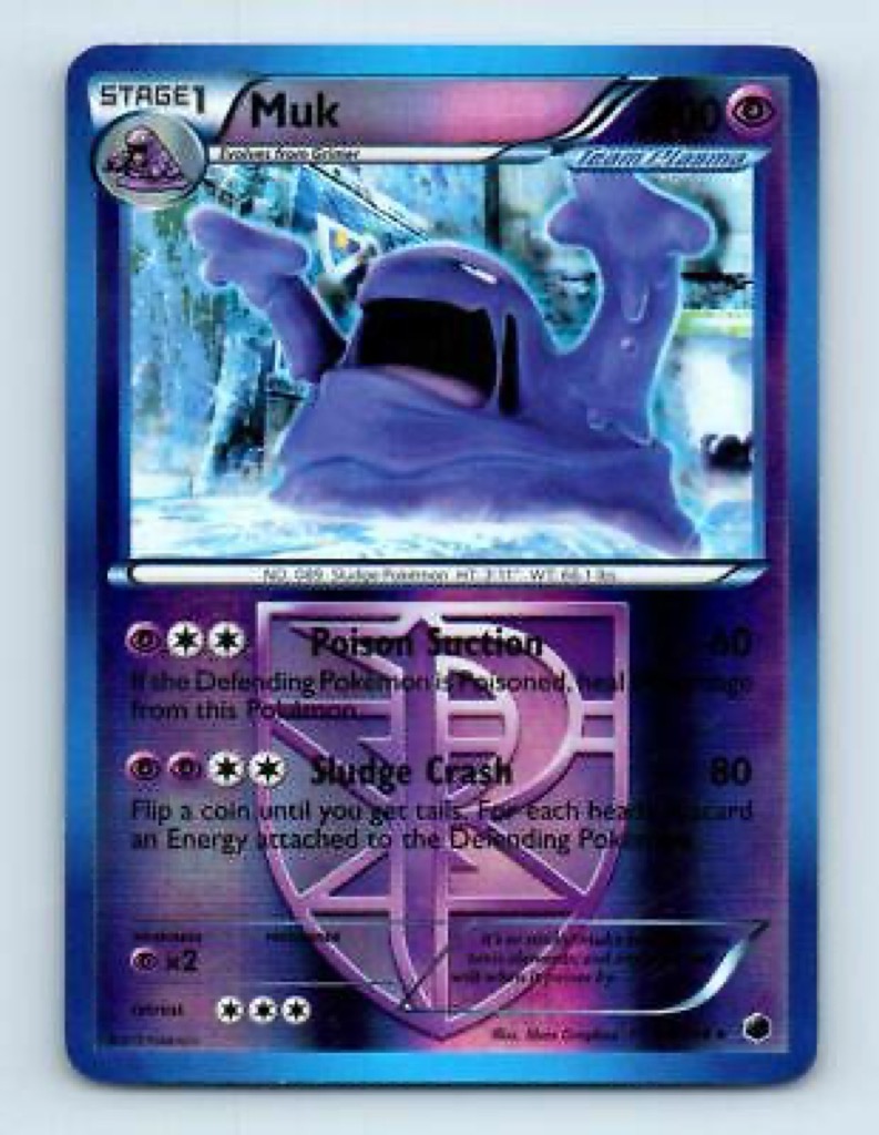 Reverse Holo Muk 46/116, Plasma Freeze Pokémon card