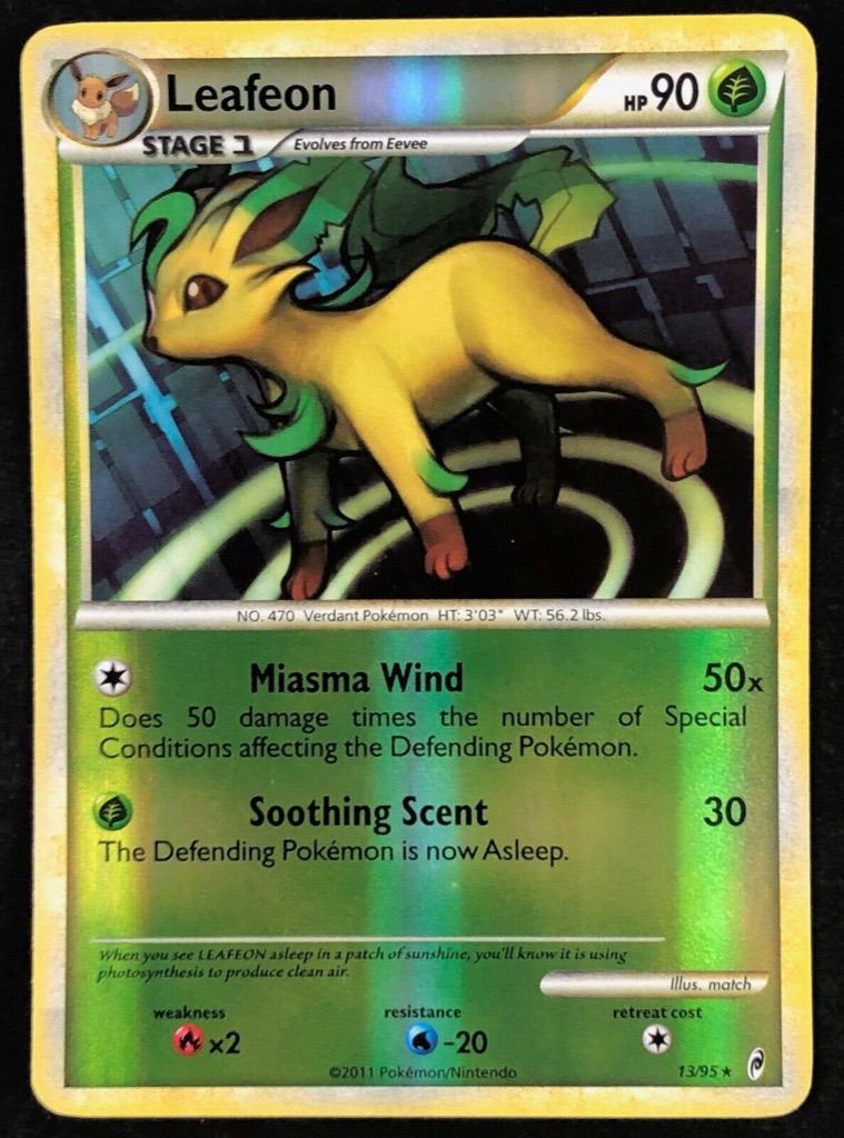 Reverse Holo Leafeon 13/95, Call of Legends Pokémon card