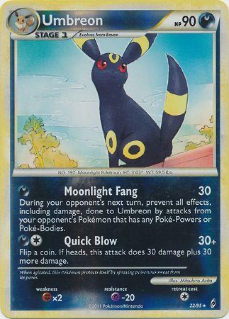 Reverse Holo Umbreon 22/95, Call of Legends Pokémon card