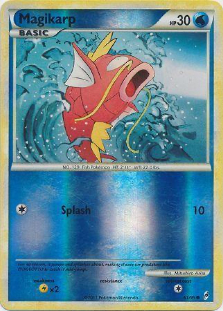 Reverse Holo Magikarp 61/95, Call of Legends Pokémon card
