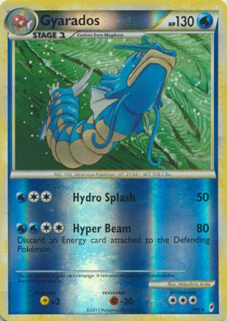 Reverse Holo Gyarados 7/95, Call of Legends Pokémon card