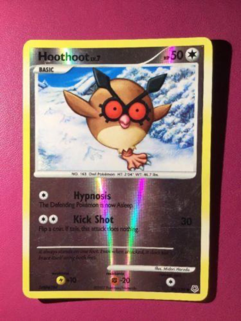 Reverse Holo Hoothoot 85/130, Diamond & Pearl Pokémon card