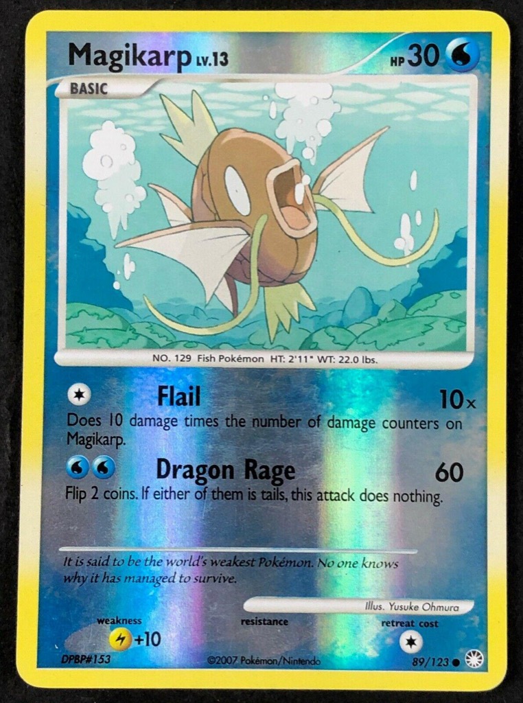 Reverse Holo Magikarp 89/123, Mysterious Treasures Pokémon card