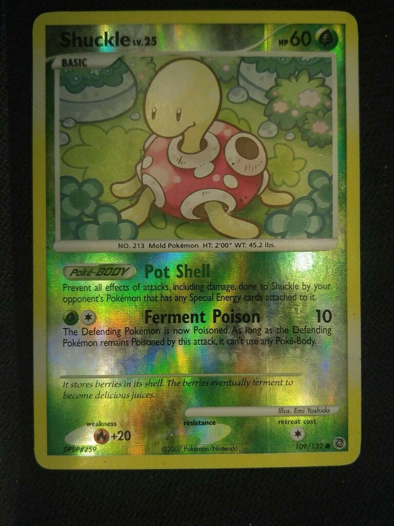 Reverse Holo Shuckle 109/132, Secret Wonders Pokémon card