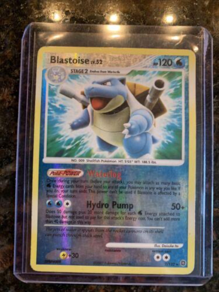 Reverse Holo Blastoise 2/132, Secret Wonders Pokémon card