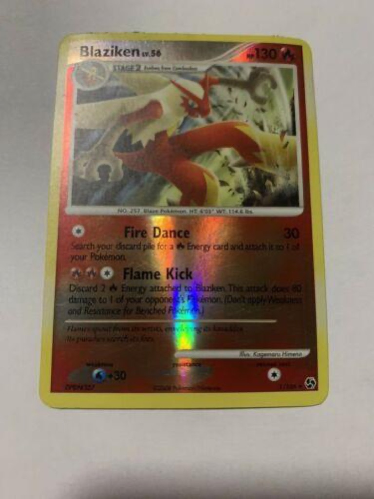 Reverse Holo Blaziken 1/106, Great Encounters Pokémon card