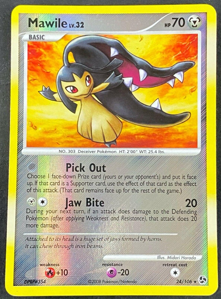 Reverse Holo Mawile 24/106, Great Encounters Pokémon card