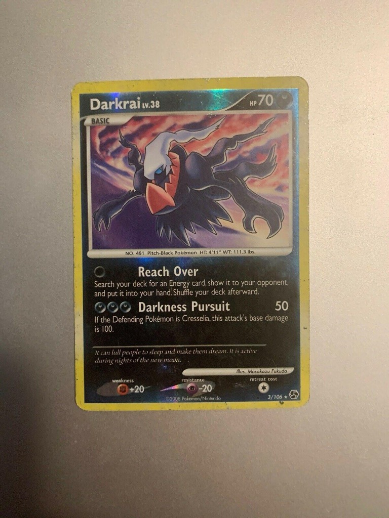 Reverse Holo Darkrai 3/106, Great Encounters Pokémon card