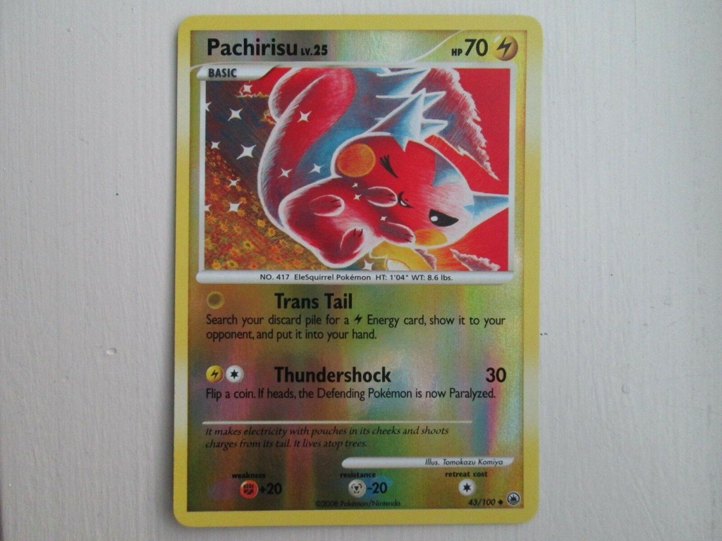 Reverse Holo Pachirisu 43/100, Majestic Dawn Pokémon card