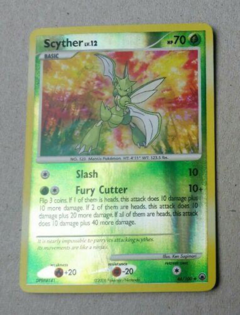 Reverse Holo Scyther 46/100, Majestic Dawn Pokémon card