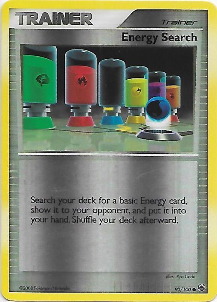 Reverse Holo Energy Search 90/100, Majestic Dawn Pokémon card