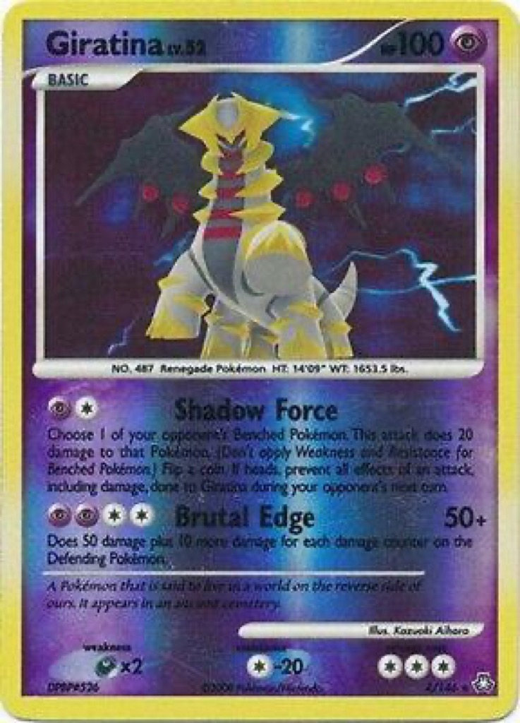 Reverse Holo Giratina 4/146, Legends Awakened Pokémon card