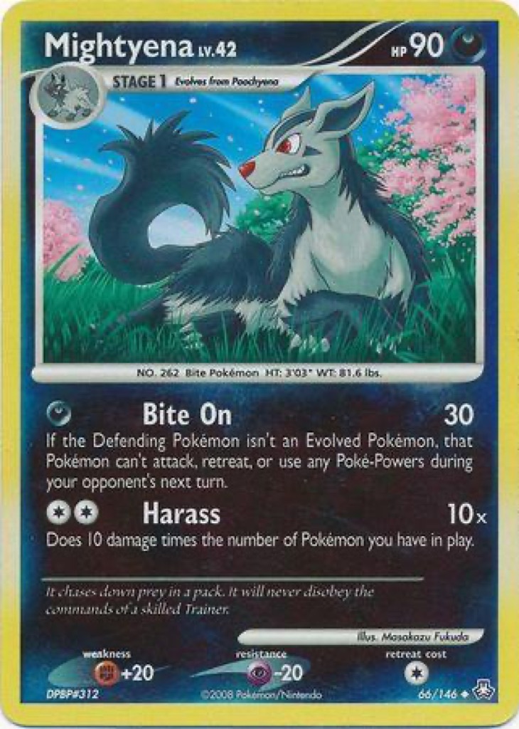 Reverse Holo Mightyena 66/146, Legends Awakened Pokémon card